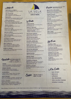 La Vela Italian menu