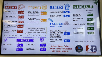 Mimi's Tacos French Fries menu