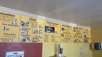 Freddy’s Kitchen Torteria menu