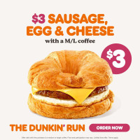 Dunkin' menu