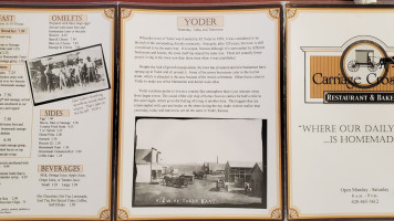 Carriage Crossing menu