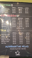 Penny Lane Coffeehouse menu