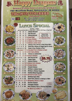 Happy Dragon menu