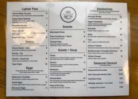 Cafe Smitten menu