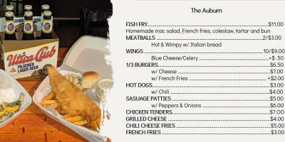 The Auburn menu