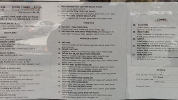 Kao Sook Thai Cuisine menu