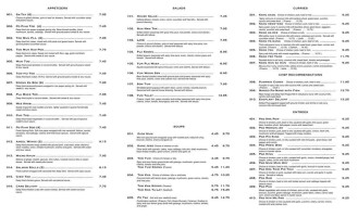 Kao Sook Thai Cuisine menu
