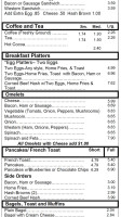 Bill's Drive-In menu