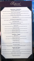 Sapori Italian Restaurant menu