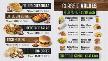 Taco Mayo menu