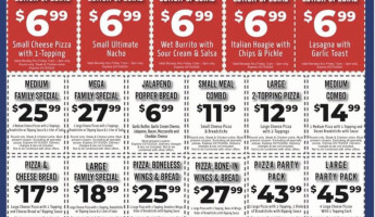 Hungry Howie's Pizza menu