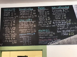 Open Eye Cafe menu