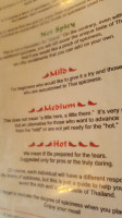 Pad Thai menu