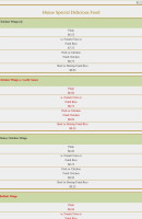 Golden Dragon Chinese menu