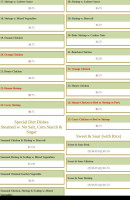 Golden Dragon Chinese menu