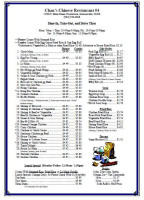 Bon Creole menu