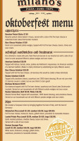 Milano menu