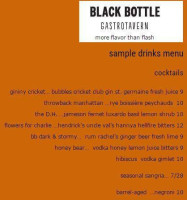 Black Bottle menu