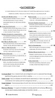 Buttery menu