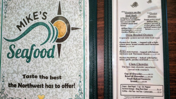 Mike's Seafood menu