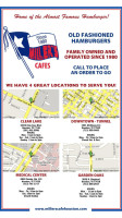 Miller's Cafe menu
