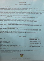 Left Fork Grill menu