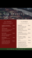 Cafe San Francesco menu