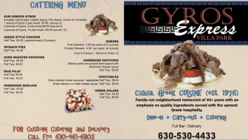 Gyros Express Villa Park (addison North Av. menu