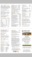 Trio Cafe menu