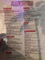 Rum House menu