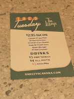 Tin Lizzy's Taco Americana menu
