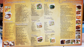 Tony's Mexican Food menu
