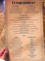The Establishment menu