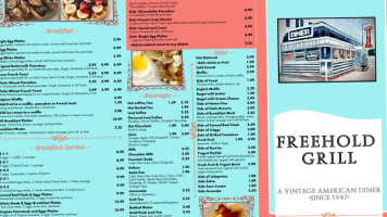 Tony's Freehold Grill menu