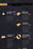Totoritas Peruvian menu