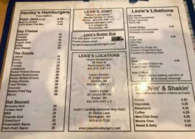 Lexie's Durham menu