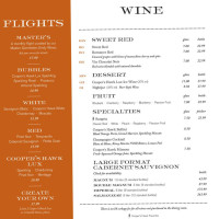 Cooper's Hawk Winery Restaurants menu