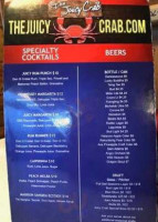 The Juicy Crab menu