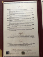 Pangaea Restaurant And Wine Bar menu