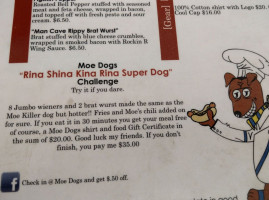 Moe Dogs Grill menu