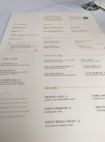 Bygone menu