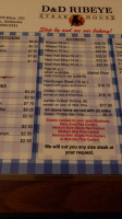 D&d Ribeye Steak House menu