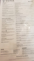Vora European menu