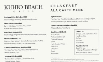 Kuhio Beach Grill Waikiki Beach Marriott Resort menu