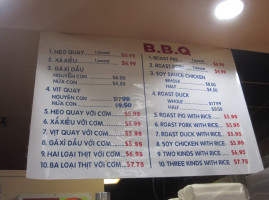 Big Wong Bbq menu