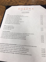 Dorona menu