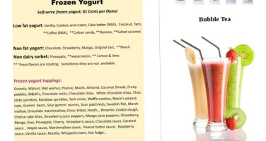 Yogurt City menu
