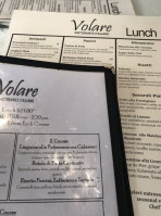 Volare menu