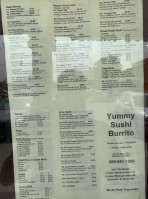 Yummy Sushi Burrito menu