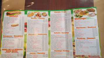 Tropical menu